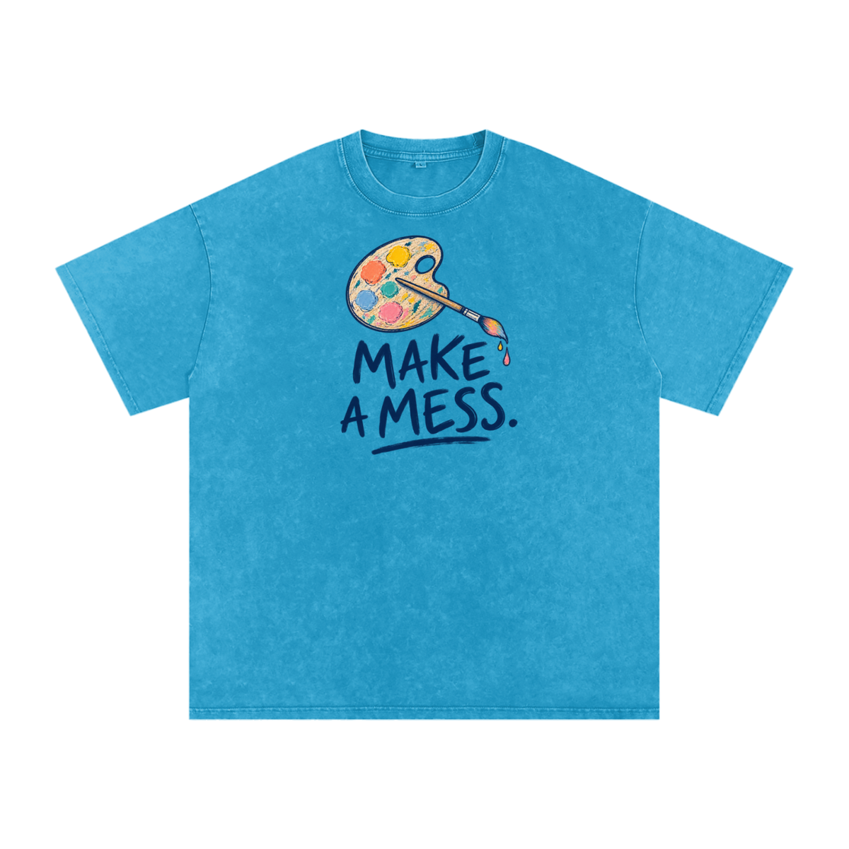 Snow Washed Oversized Cotton T-Shirt