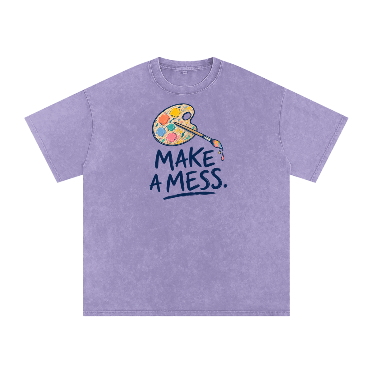 Snow Washed Oversized Cotton T-Shirt