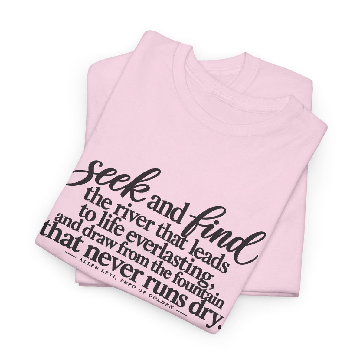 Seek and Find Tee — Inspirational Scripture Graphic T-Shirt