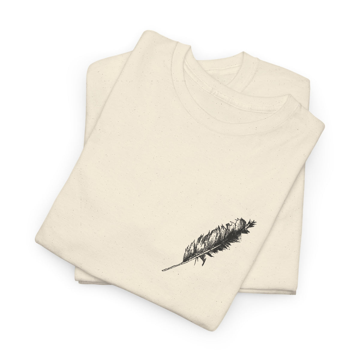 Inspirational Quote T‑Shirt — “Seek and Find the River” Feather Graphic