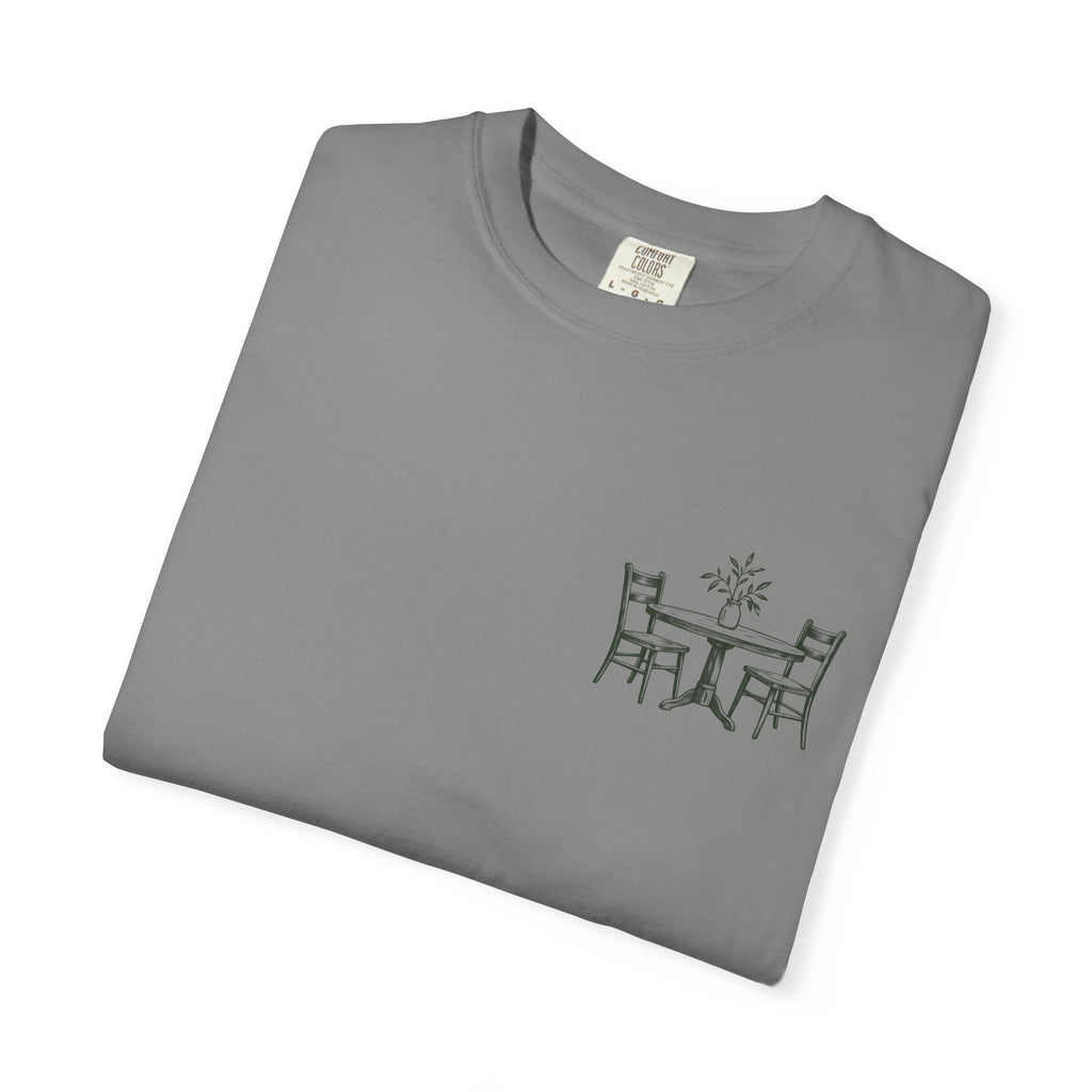 Sit With Me T-Shirt — "Sit With Me. you don't have to eat alone." Comfort Tee