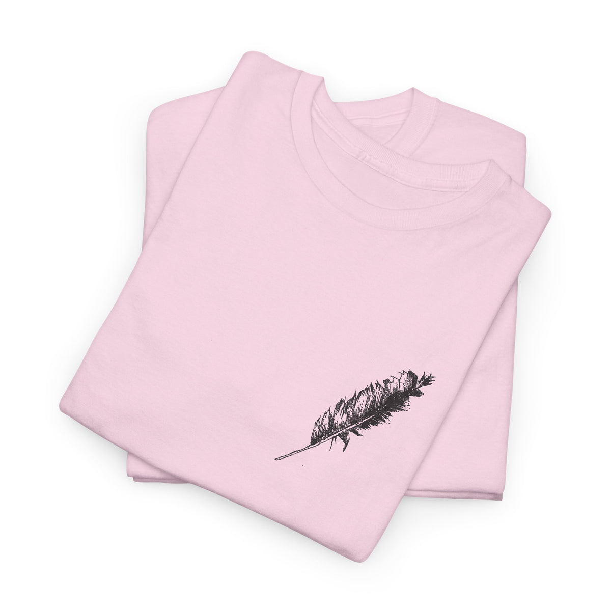 Inspirational Quote T‑Shirt — “Seek and Find the River” Feather Graphic