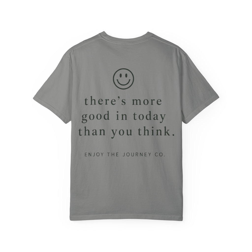 Positive Message T-Shirt — "What Made You Smile Today?" Front & Back Inspirational Tee