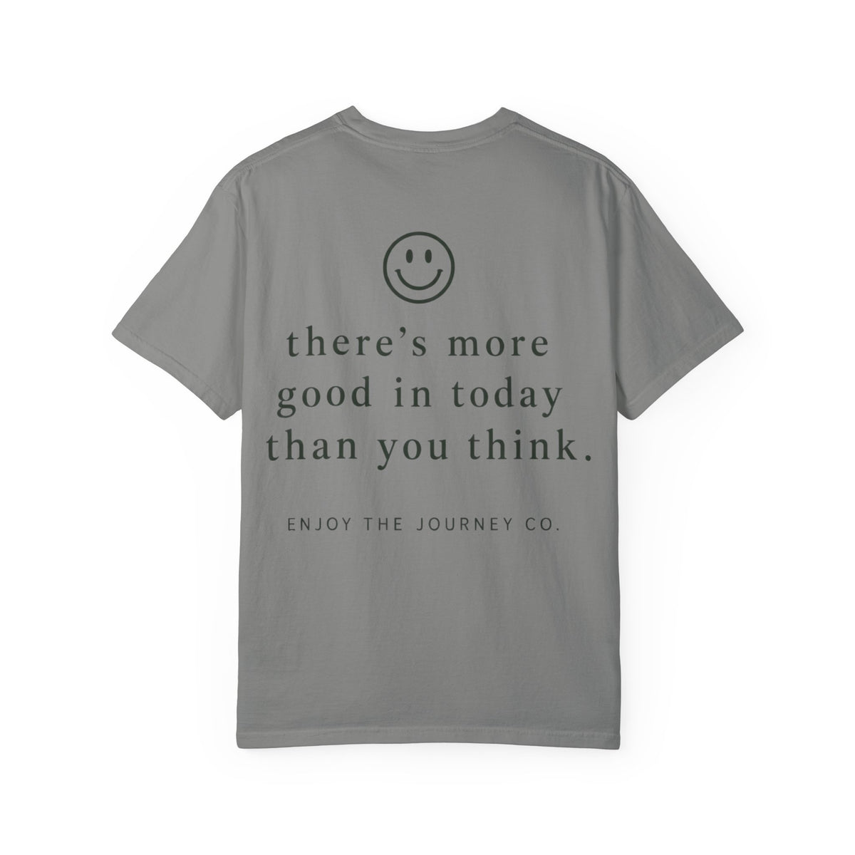 Positive Message T-Shirt — "What Made You Smile Today?" Front & Back Inspirational Tee