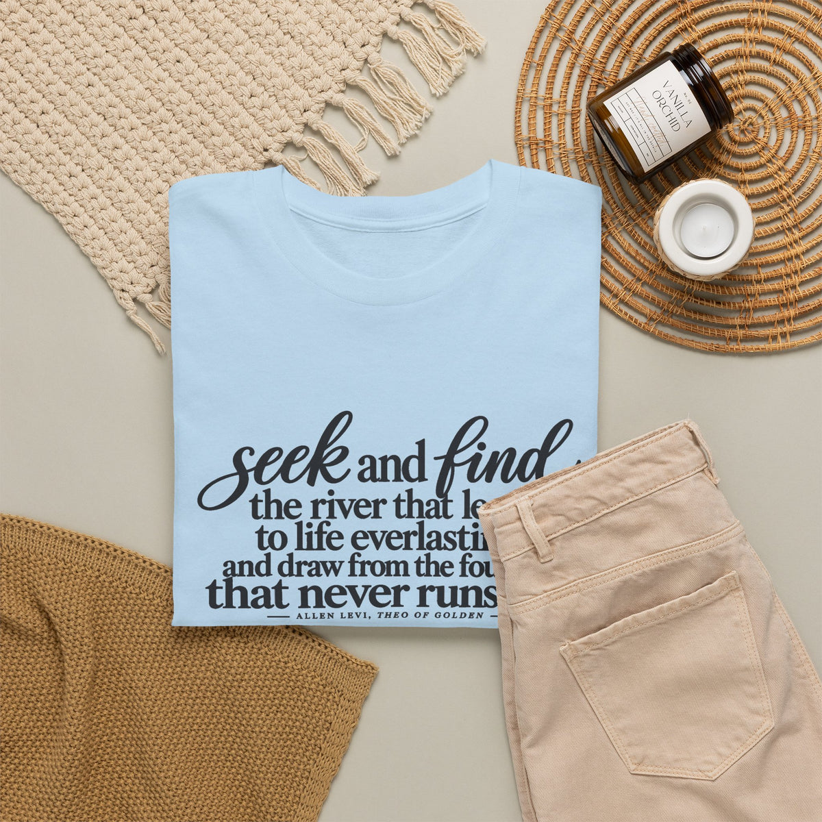 Seek and Find Tee — Inspirational Scripture Graphic T-Shirt