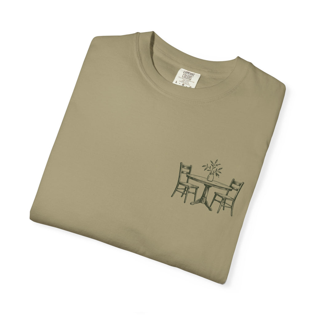 Sit With Me T-Shirt — "Sit With Me. you don't have to eat alone." Comfort Tee
