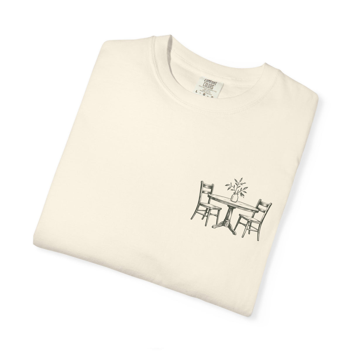 Sit With Me T-Shirt — "Sit With Me. you don't have to eat alone." Comfort Tee