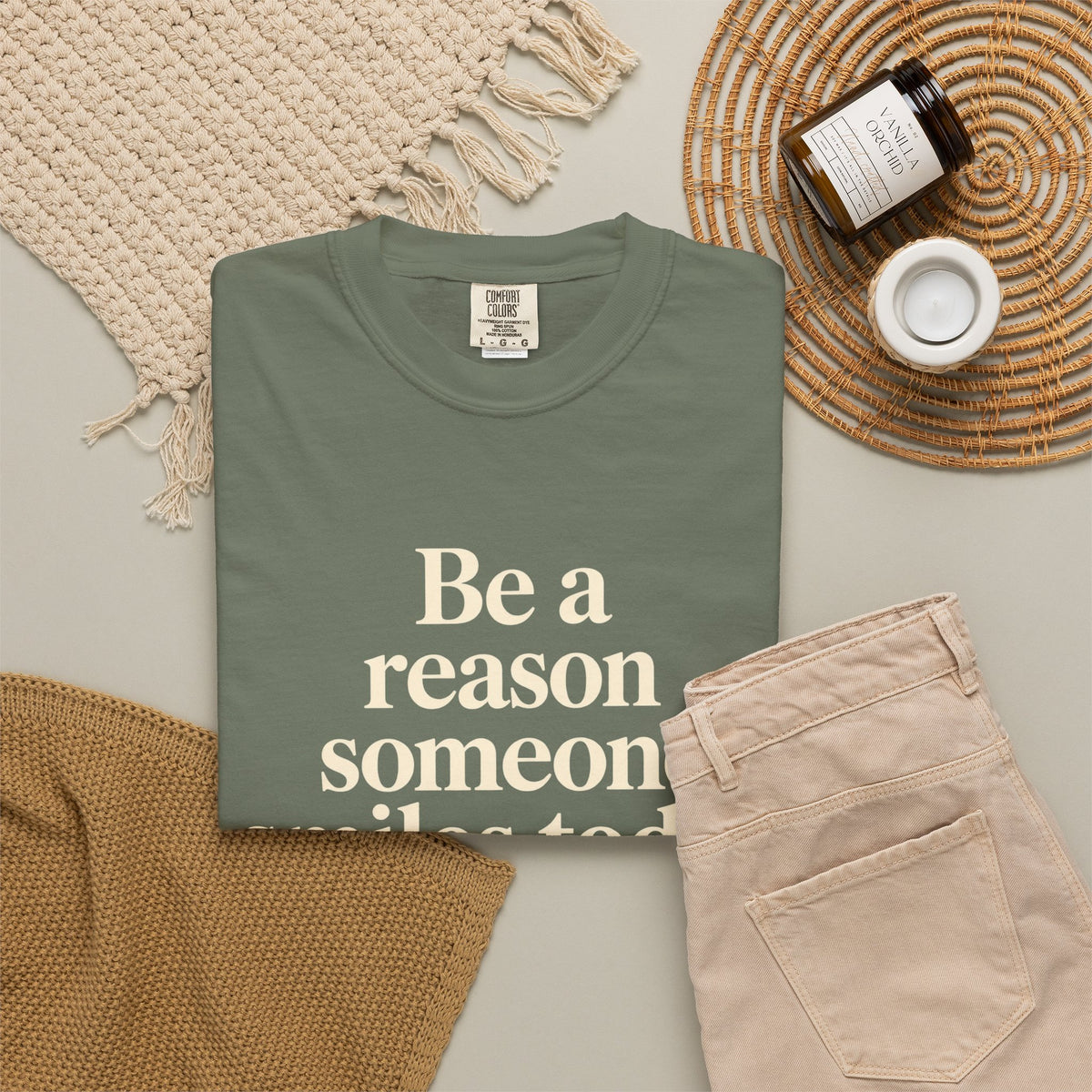 Inspirational Smile T-Shirt — “Be a reason someone smiles today” Motivational Tee