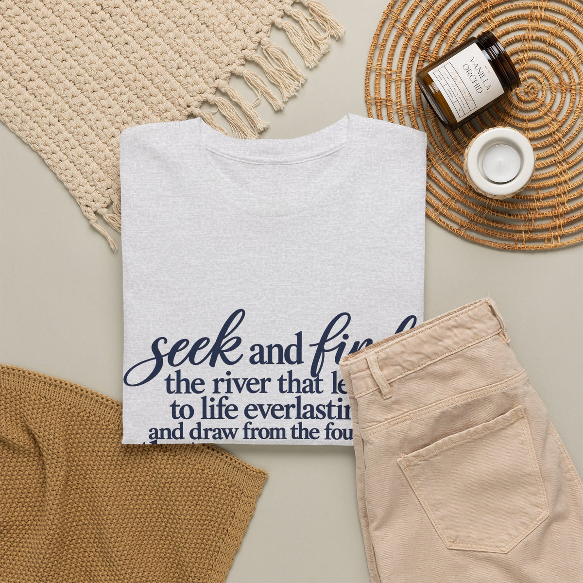 Seek and Find Inspirational Quote T-Shirt — Religious Scripture Tee
