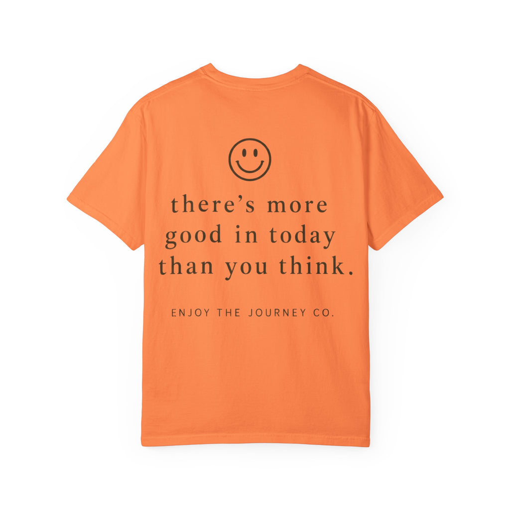 Positive Message T-Shirt — "What Made You Smile Today?" Front & Back Inspirational Tee
