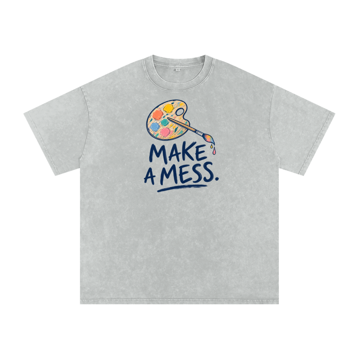 Snow Washed Oversized Cotton T-Shirt