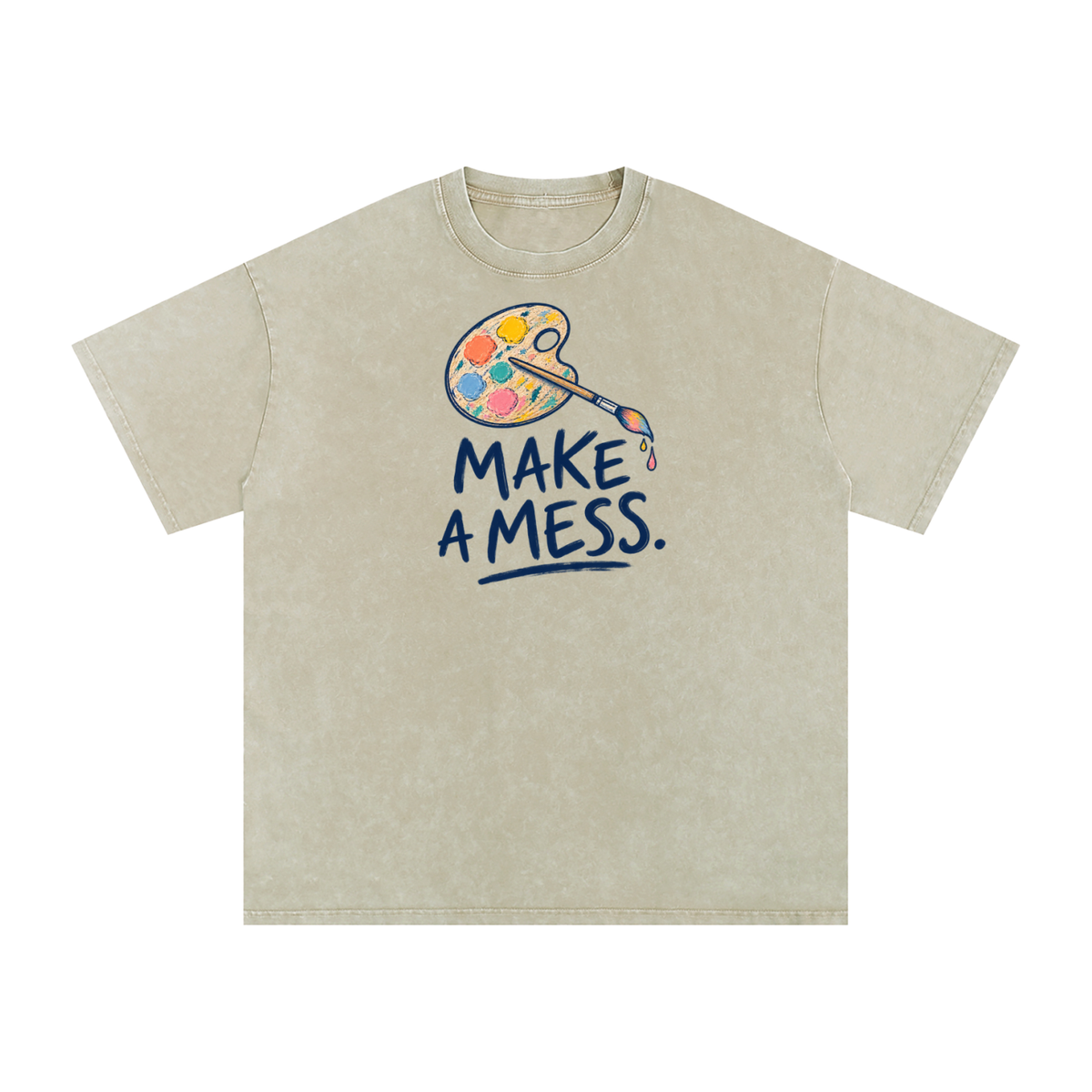 Snow Washed Oversized Cotton T-Shirt