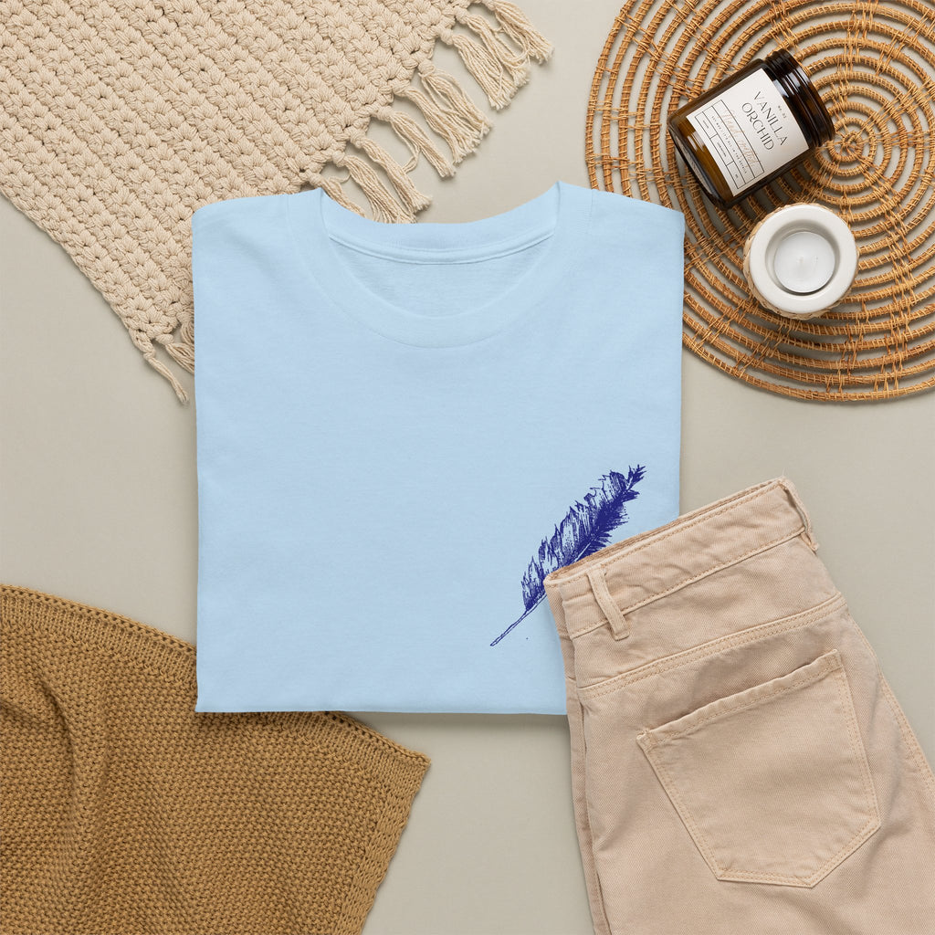 Inspirational Feather Tee — "Do good, bestow kindness" Quote T‑Shirt