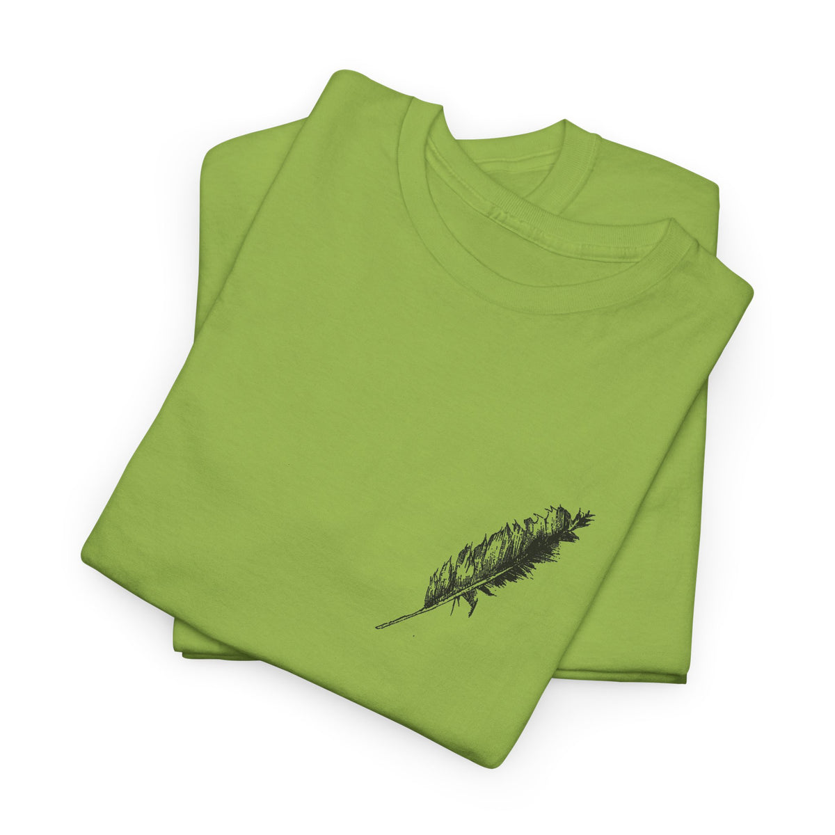 Inspirational Quote T‑Shirt — “Seek and Find the River” Feather Graphic
