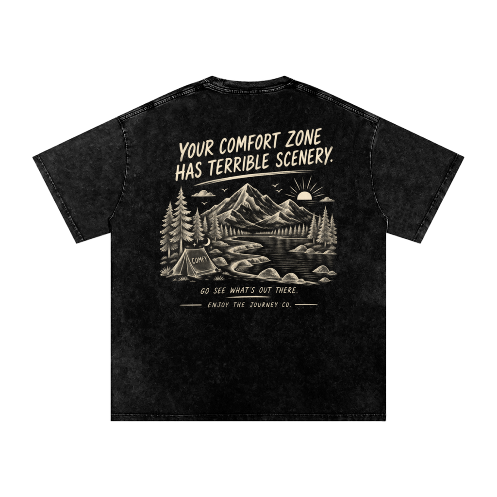Snow Washed Oversized Cotton T-Shirt