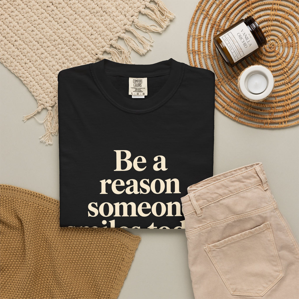 Inspirational Smile T-Shirt — “Be a reason someone smiles today” Motivational Tee