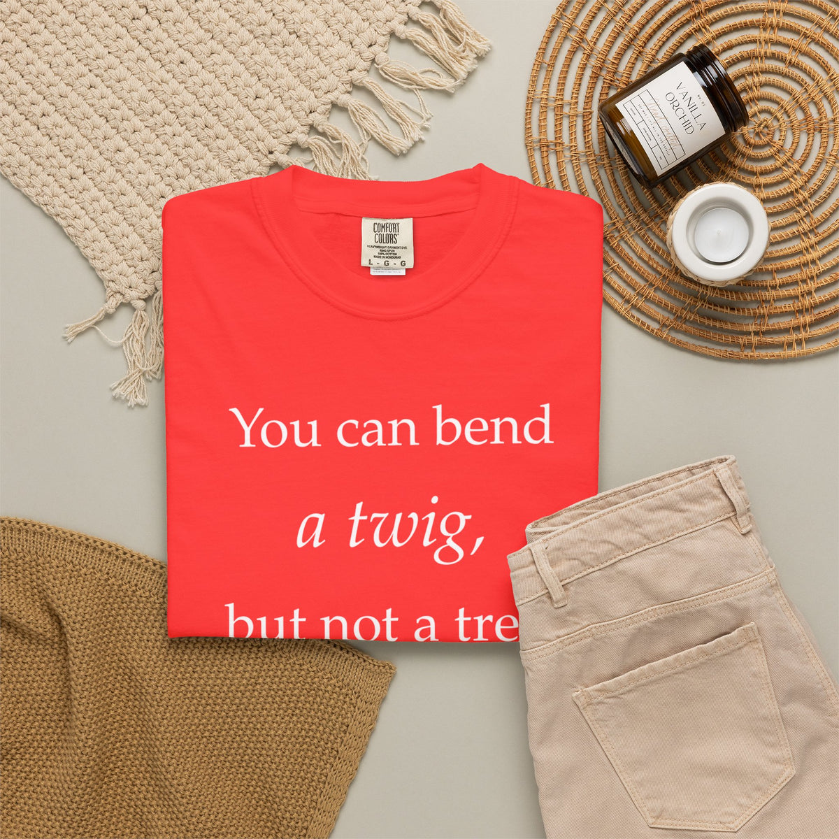 You Can Bend a Twig But Not a Tree T-Shirt — Literary Quote Graphic Tee