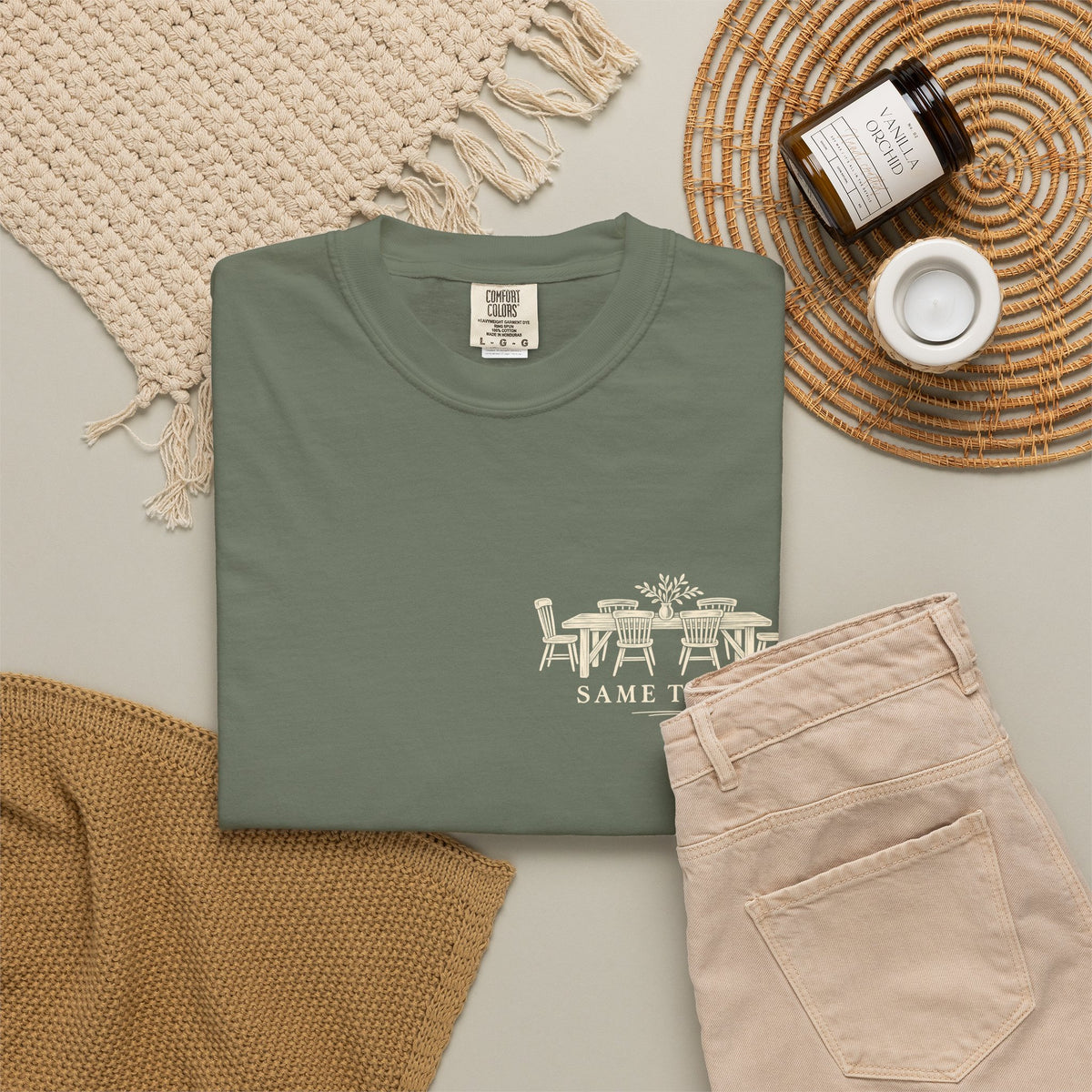 Same Table Different Stories T-Shirt — Inspirational Community Quote Tee