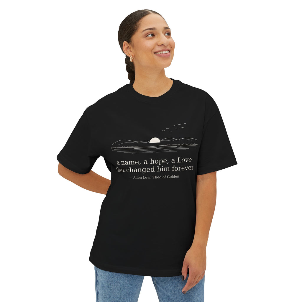 Minimalist Tiny Sun Boxy Tee — Oversized White Casual T-Shirt