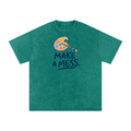 Snow Washed Oversized Cotton T-Shirt