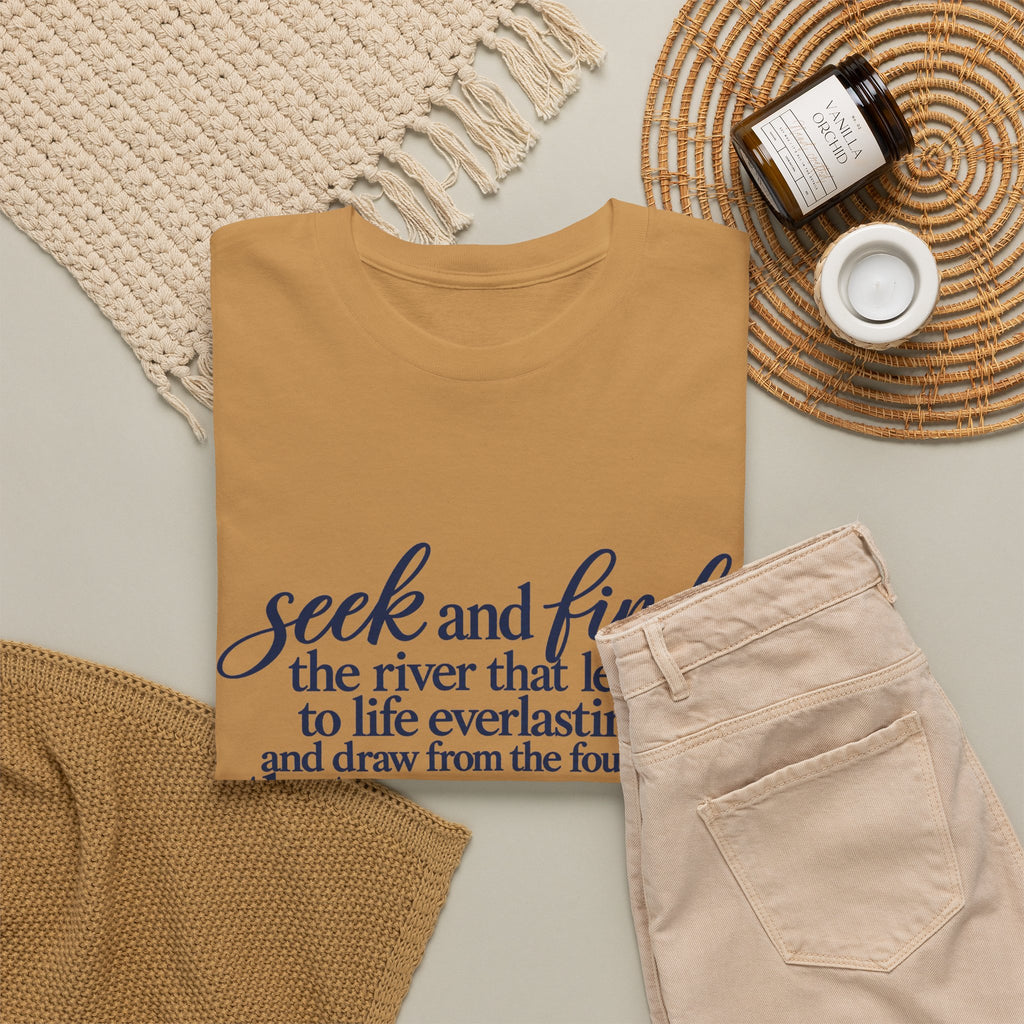 Seek and Find Inspirational Quote T-Shirt — Religious Scripture Tee