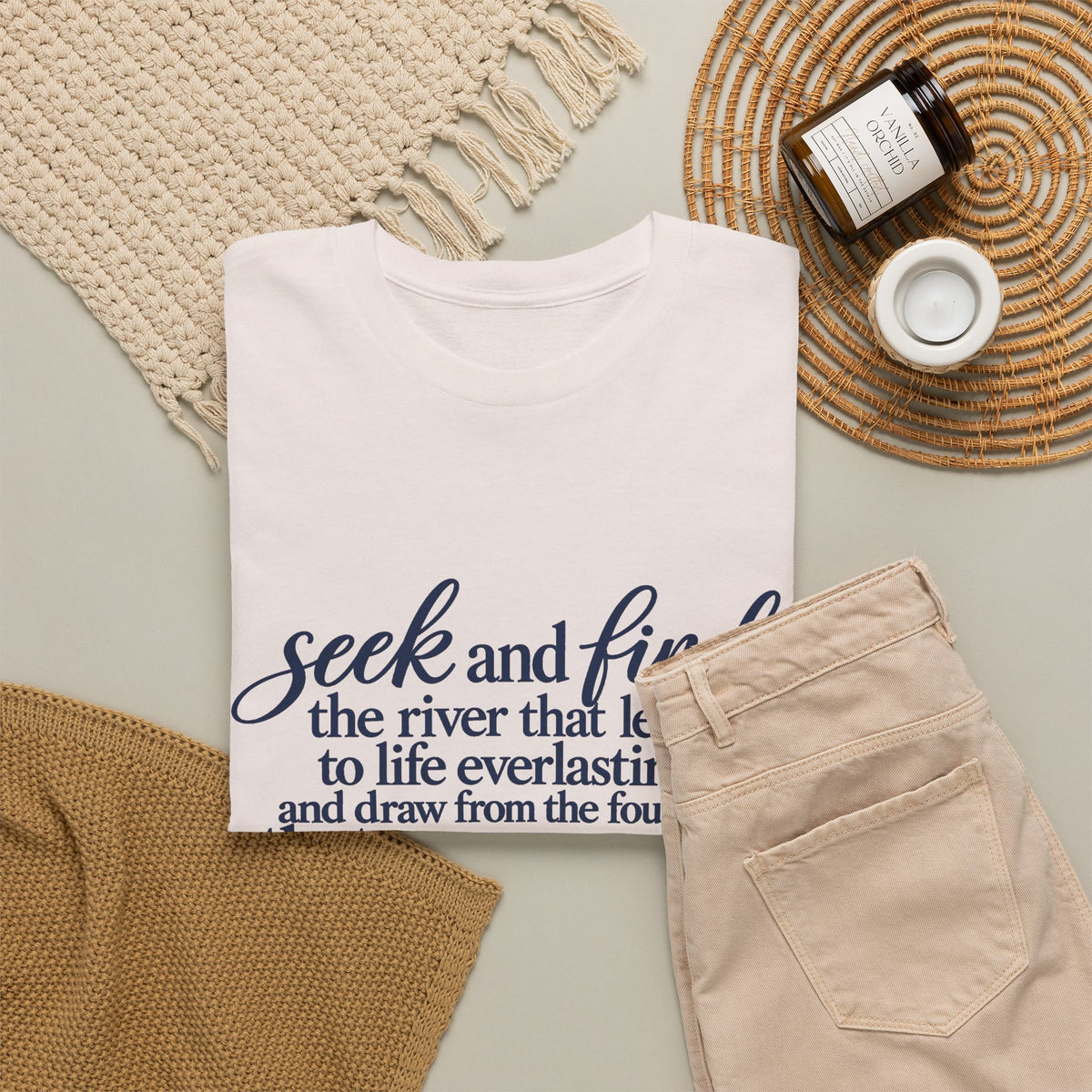 Seek and Find Inspirational Quote T-Shirt — Religious Scripture Tee