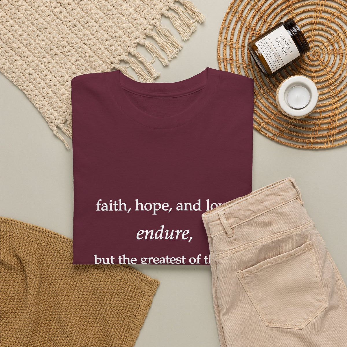Faith, Hope & Love Tee — 1 Corinthians 13 Inspirational Christian T‑Shirt