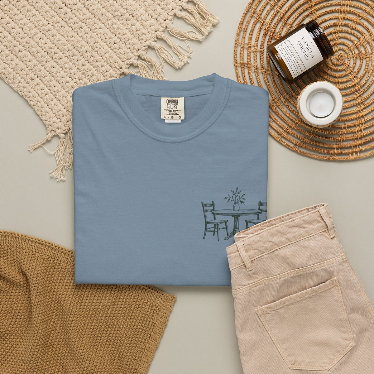 Sit With Me T-Shirt — "Sit With Me. you don't have to eat alone." Comfort Tee