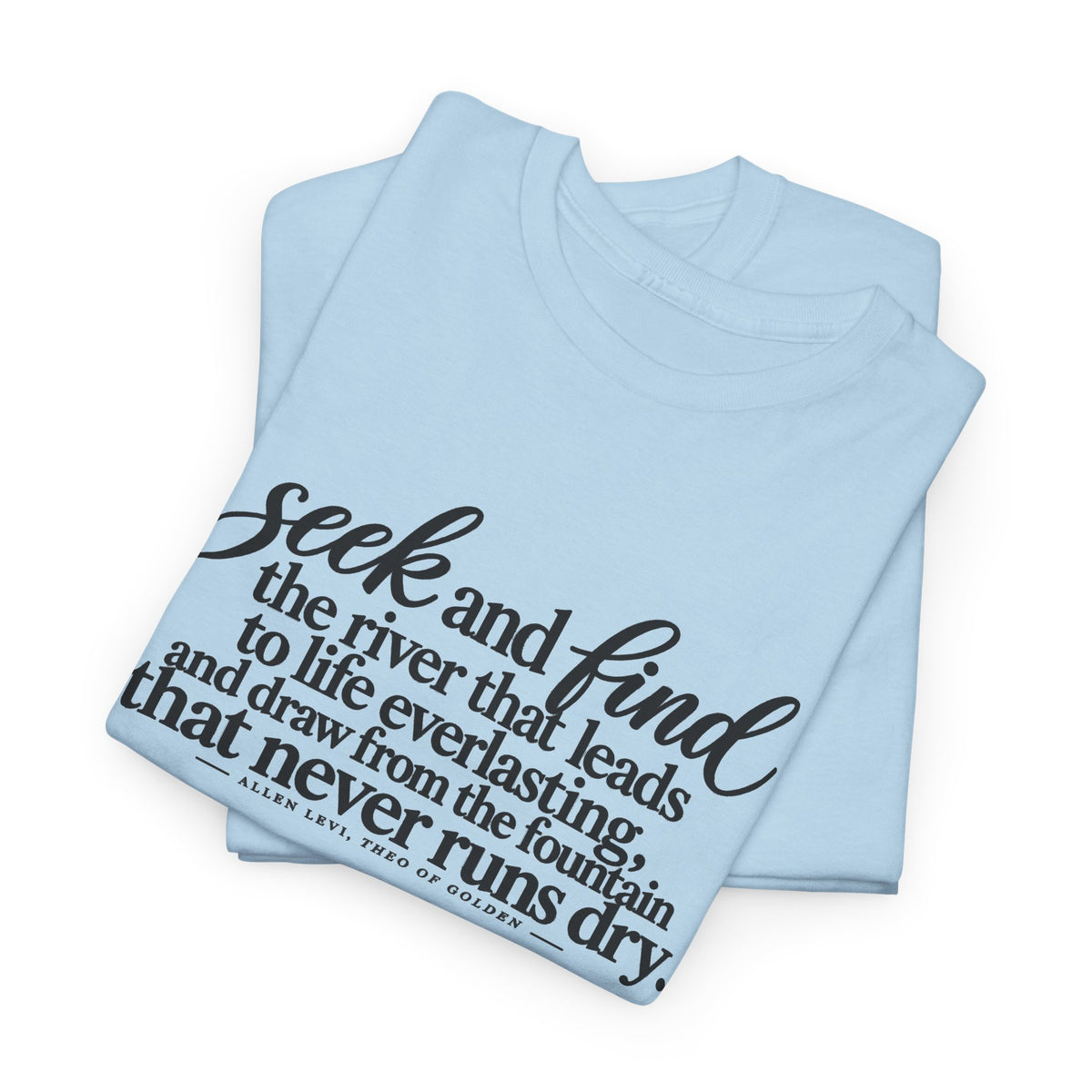 Seek and Find Tee — Inspirational Scripture Graphic T-Shirt