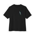 Minimal Aqua Script Oversized Tee