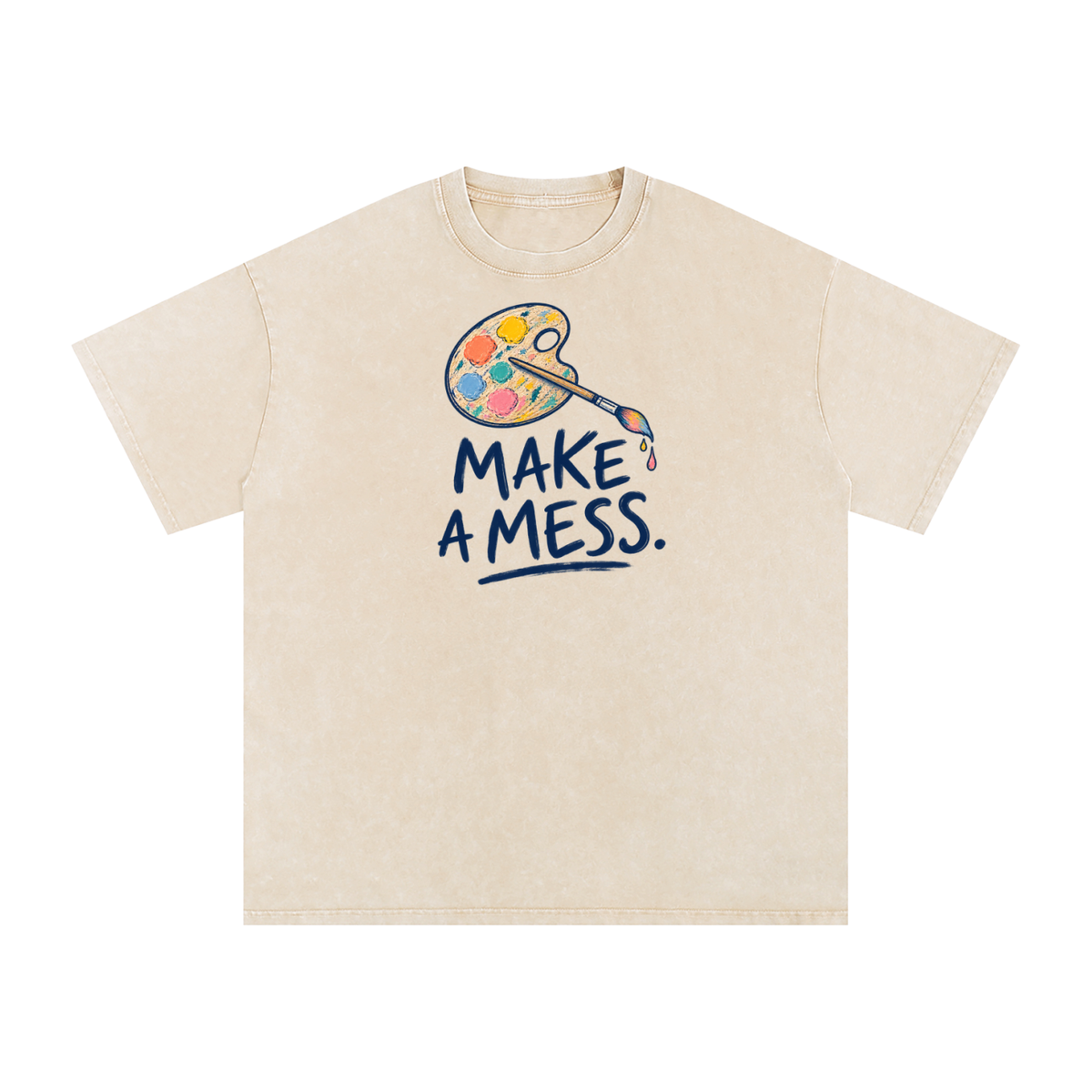 Snow Washed Oversized Cotton T-Shirt