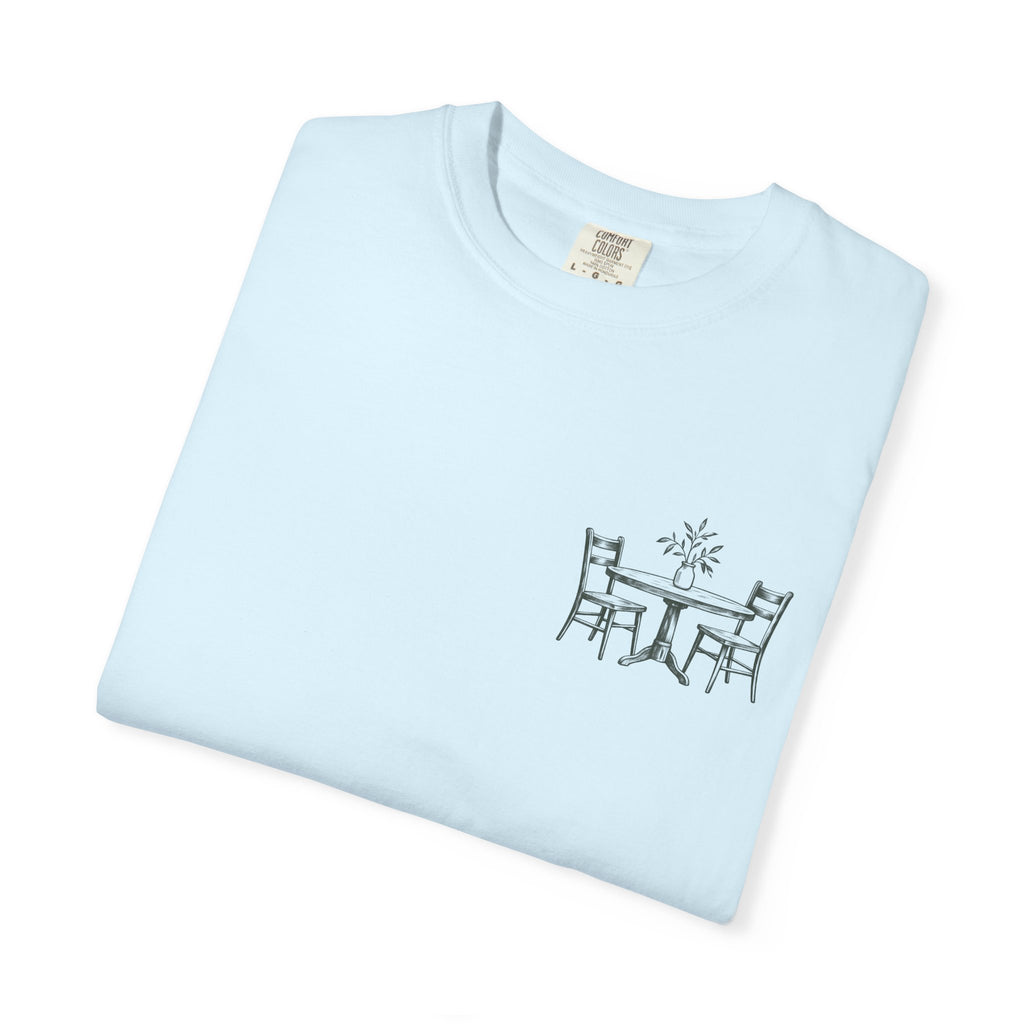 Sit With Me T-Shirt — "Sit With Me. you don't have to eat alone." Comfort Tee