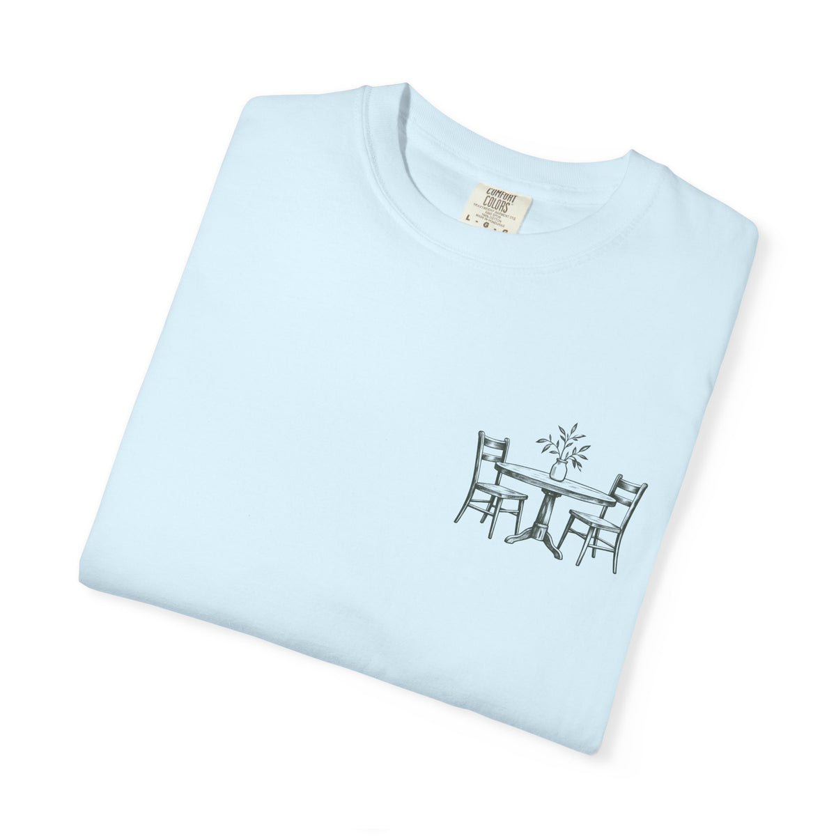 Sit With Me T-Shirt — "Sit With Me. you don't have to eat alone." Comfort Tee