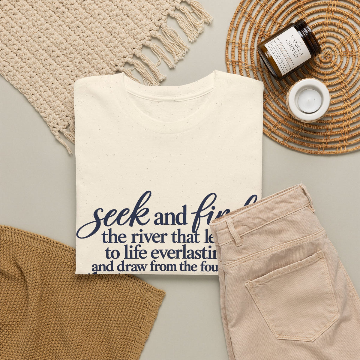 Seek and Find Inspirational Quote T-Shirt — Religious Scripture Tee
