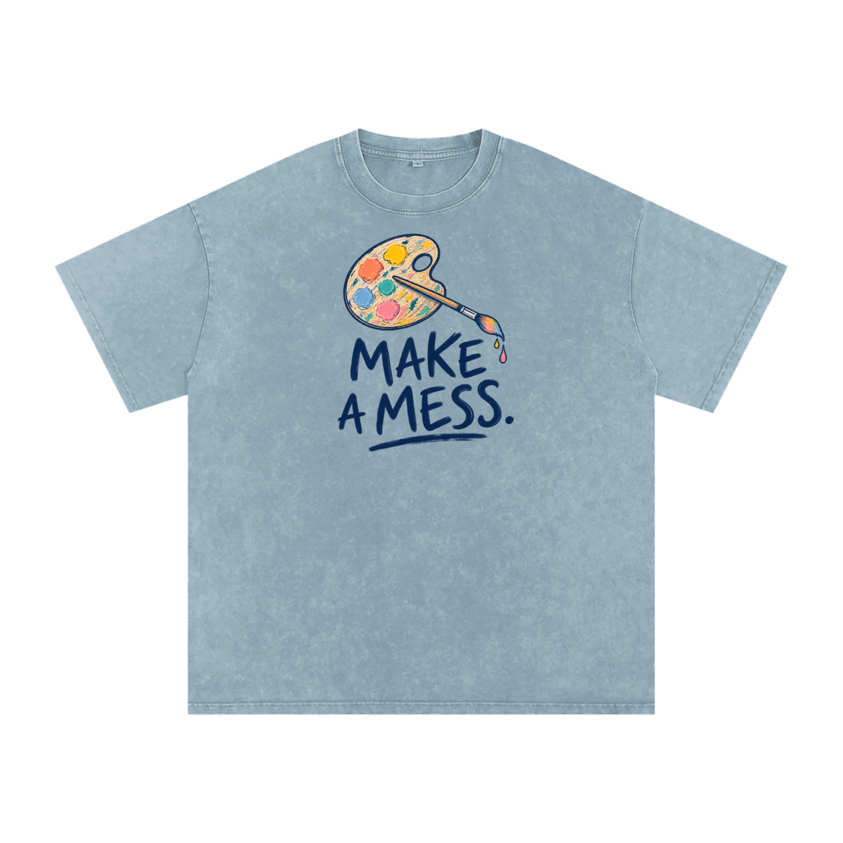 Snow Washed Oversized Cotton T-Shirt