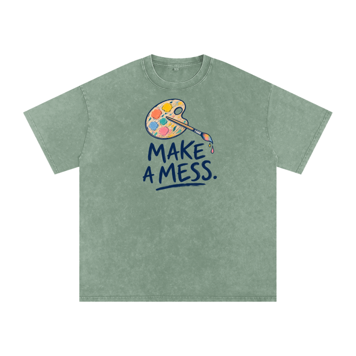 Snow Washed Oversized Cotton T-Shirt