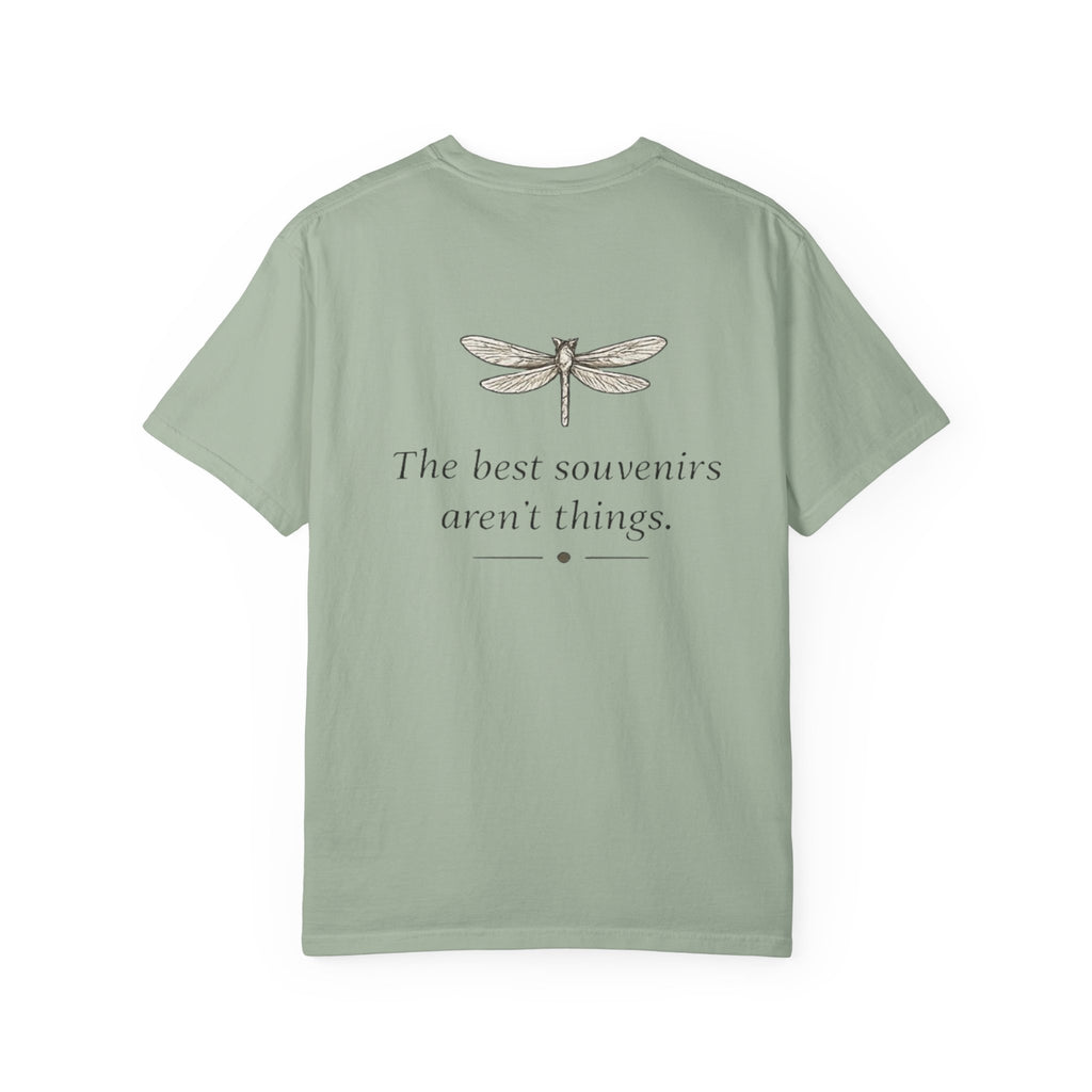 Collect Joy T-Shirt — "Collect Joy" Front & "The best souvenirs aren't things." Back | Nature-Inspired Inspirational Tee