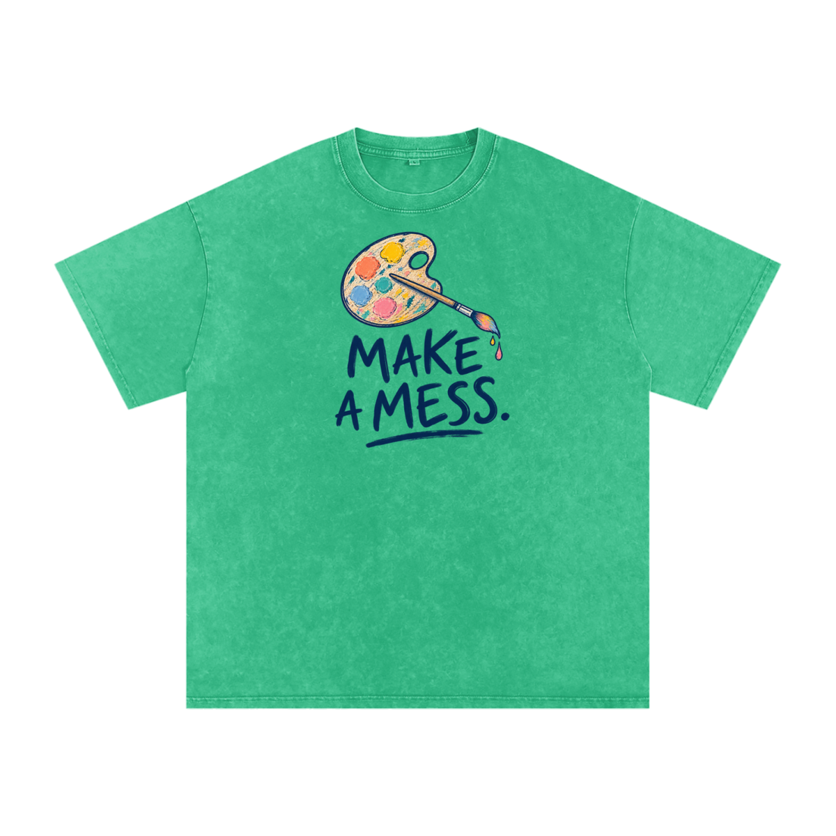 Snow Washed Oversized Cotton T-Shirt