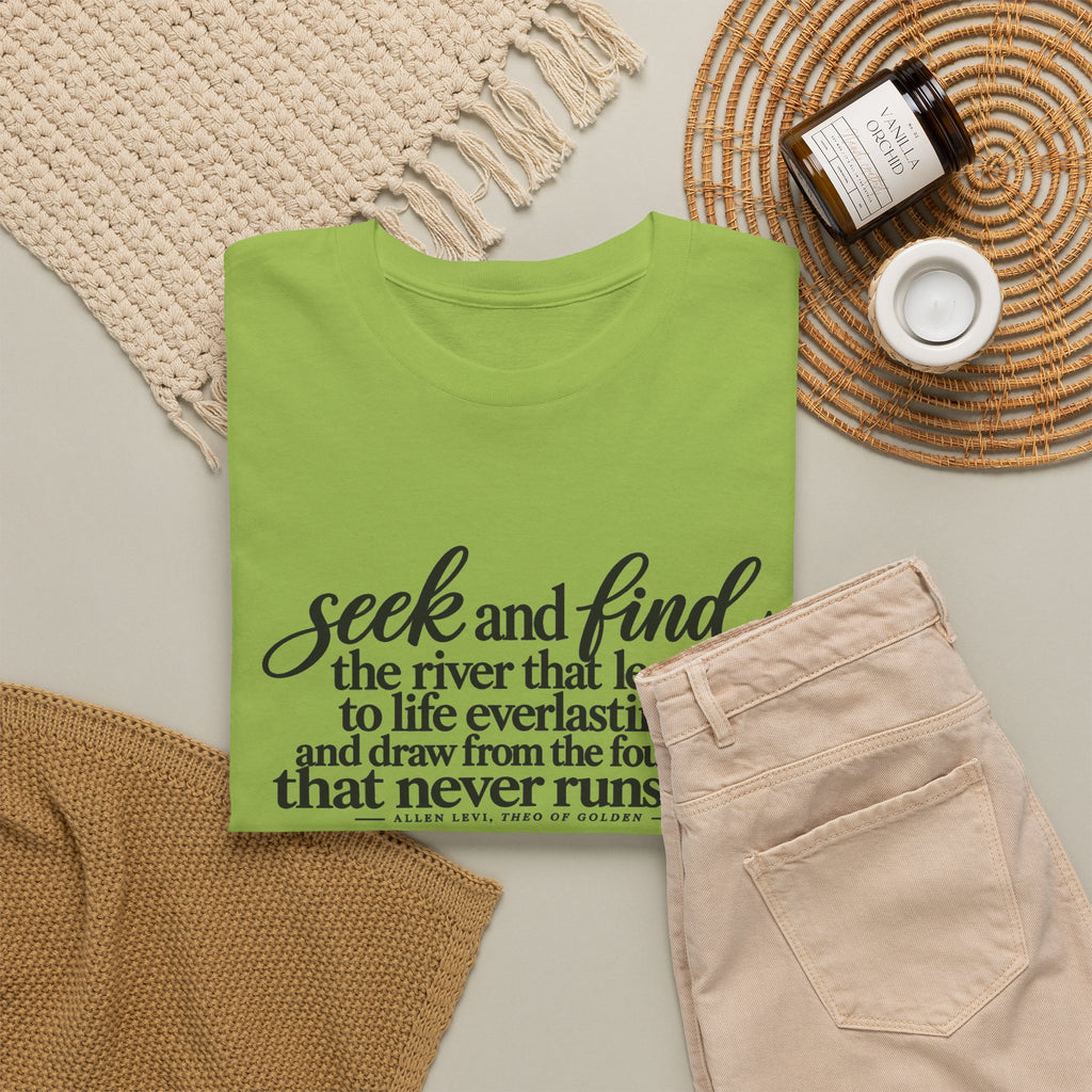 Seek and Find Tee — Inspirational Scripture Graphic T-Shirt
