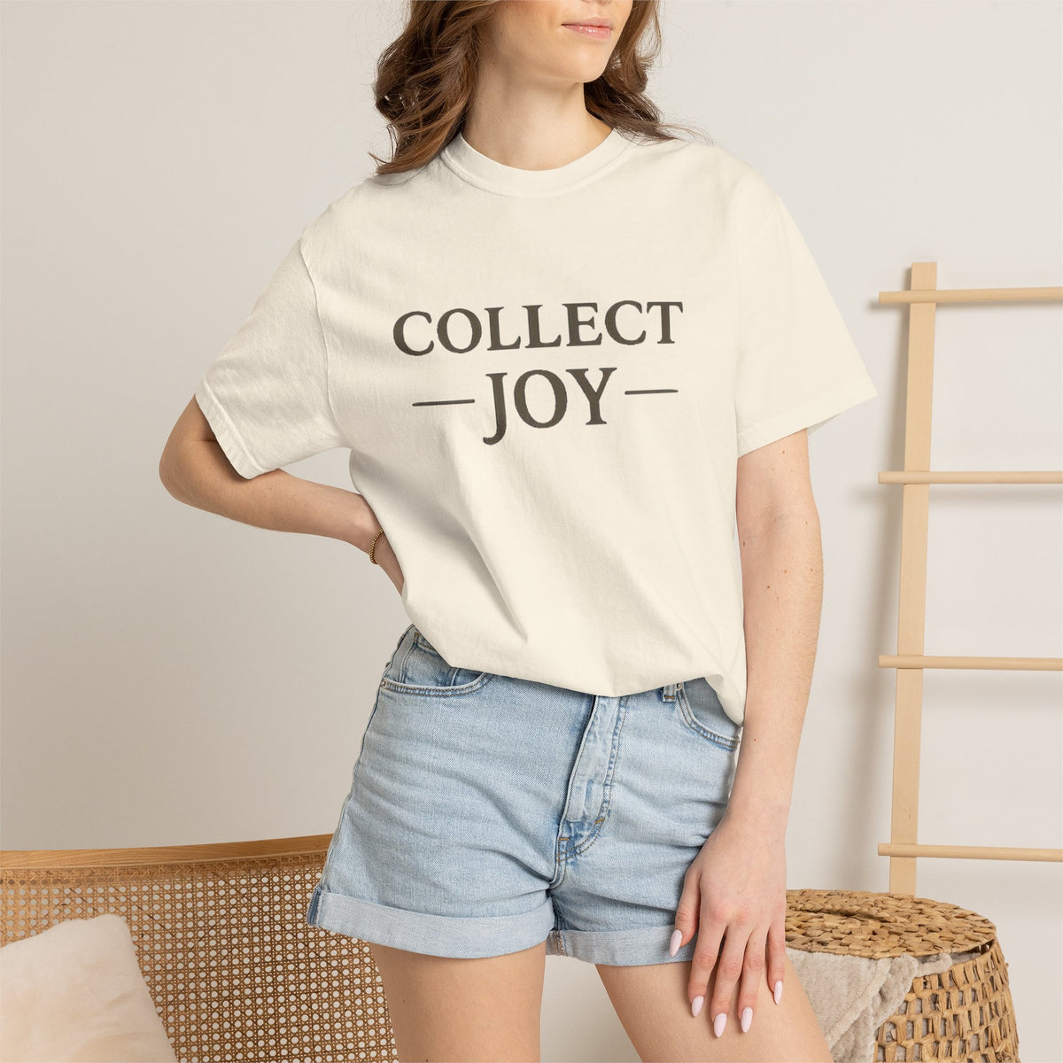 Collect Joy T-Shirt — "Collect Joy" Front & "The best souvenirs aren't things." Back | Nature-Inspired Inspirational Tee