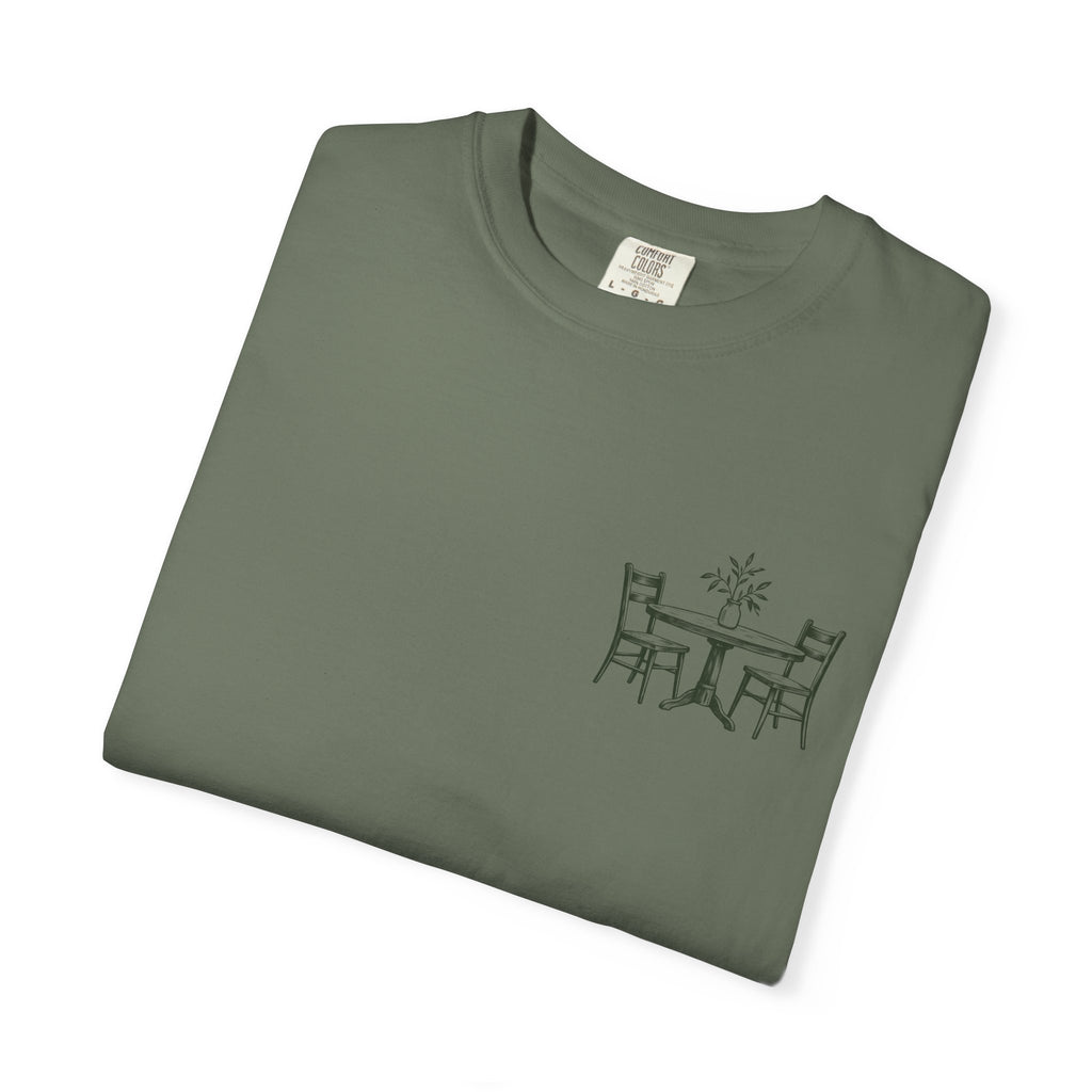 Sit With Me T-Shirt — "Sit With Me. you don't have to eat alone." Comfort Tee