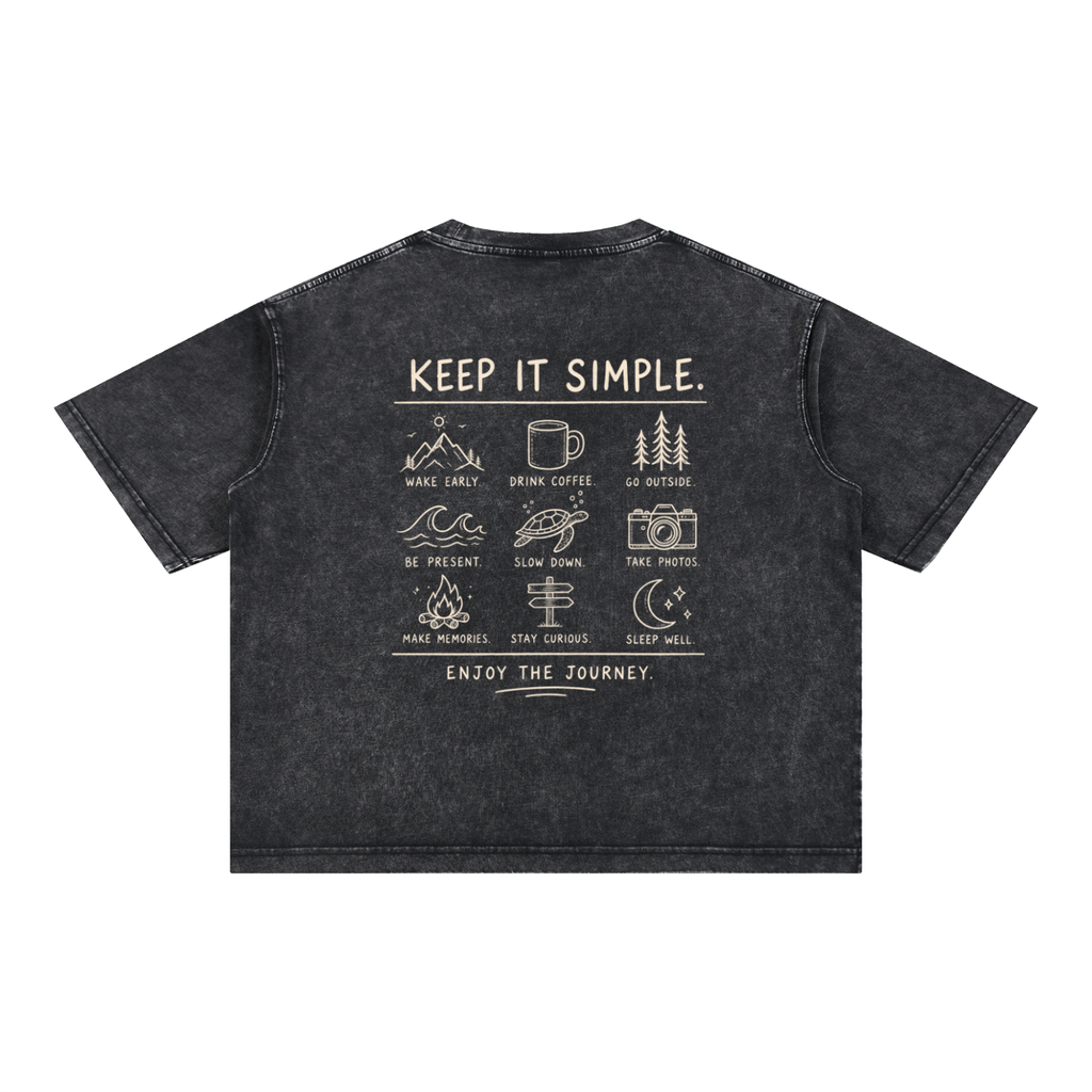 Mineral Wash Boxy Cotton T-Shirt