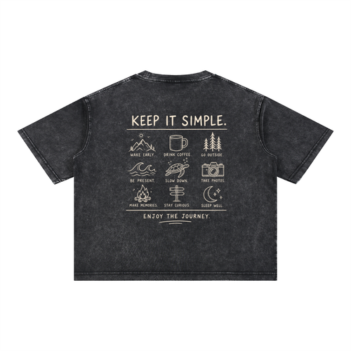 Mineral Wash Boxy Cotton T-Shirt