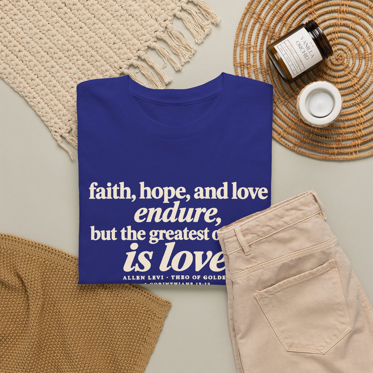 Faith Hope Love Tee — "The Greatest of These Is Love" Biblical Scripture T-Shirt