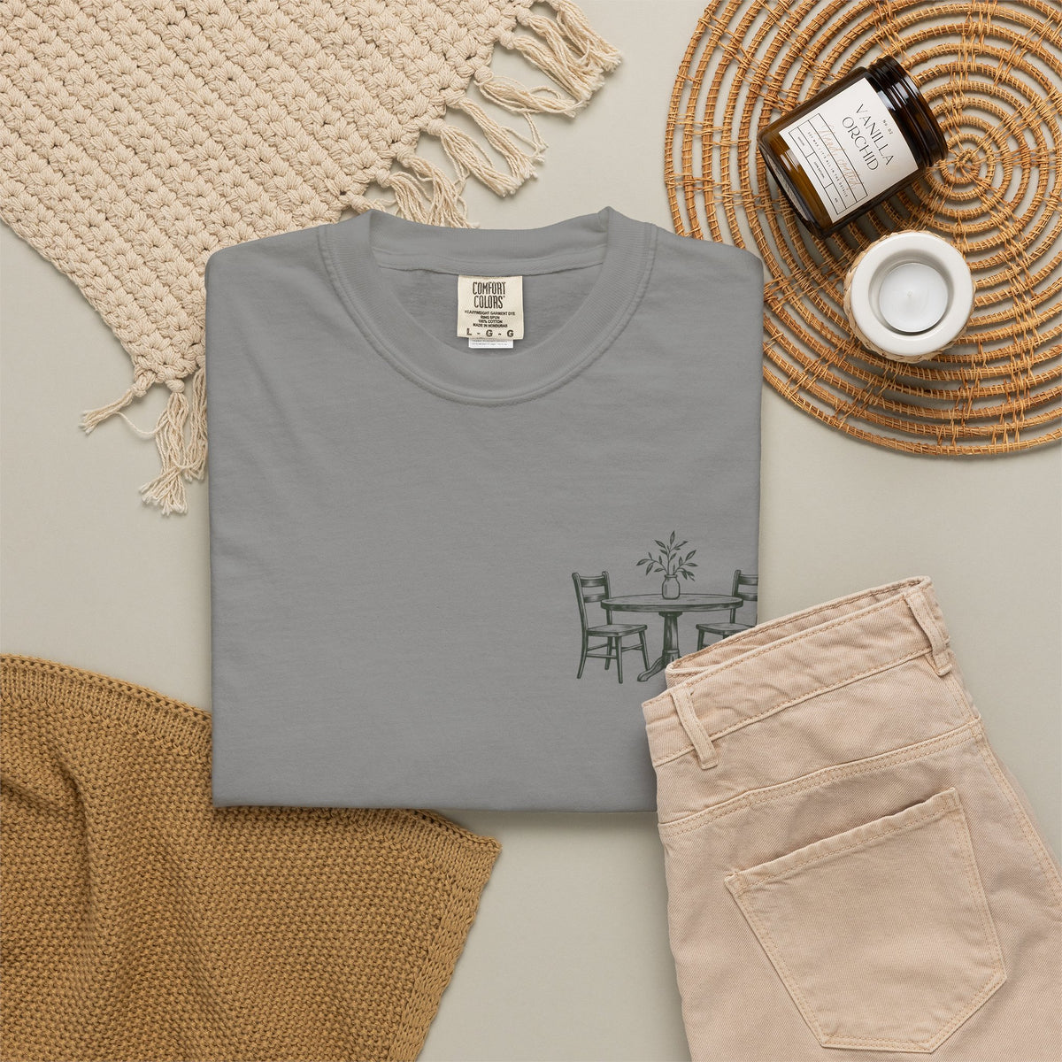 Sit With Me T-Shirt — "Sit With Me. you don't have to eat alone." Comfort Tee