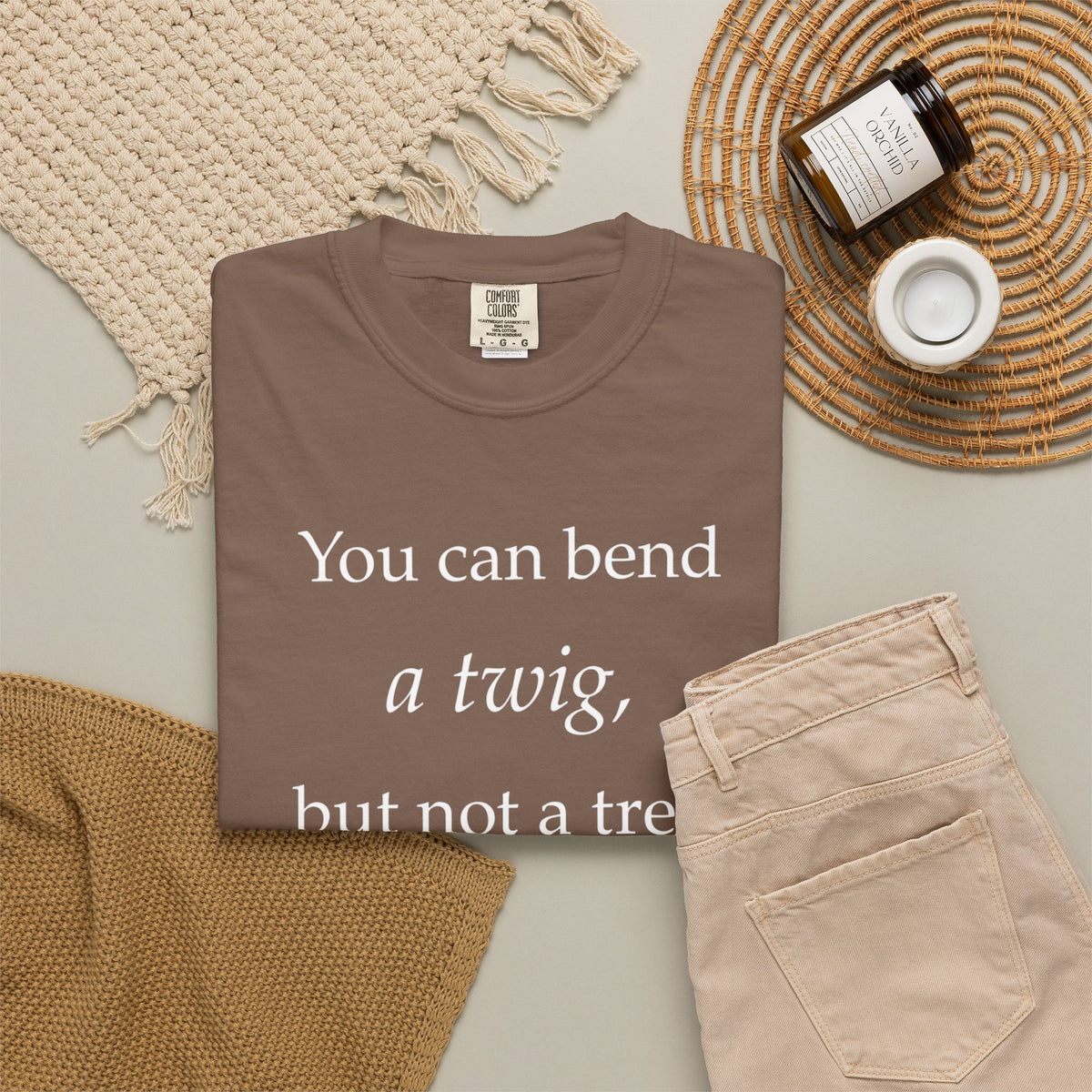 You Can Bend a Twig But Not a Tree T-Shirt — Literary Quote Graphic Tee