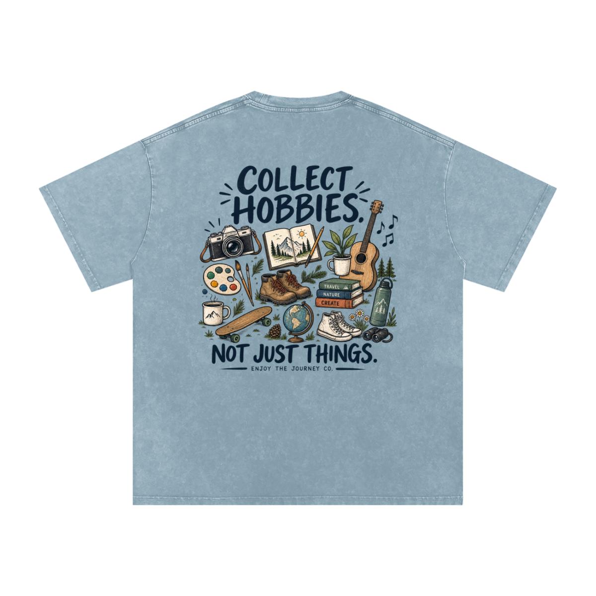 Snow Washed Oversized Cotton T-Shirt
