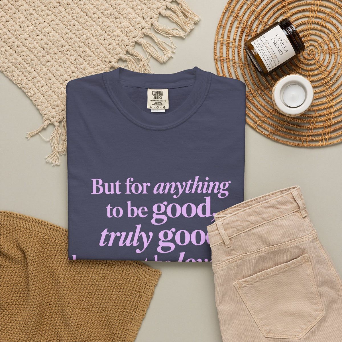 T-Shirt — 'But for anything to be good, truly good, there must be love in it.' Inspirational Quote Tee