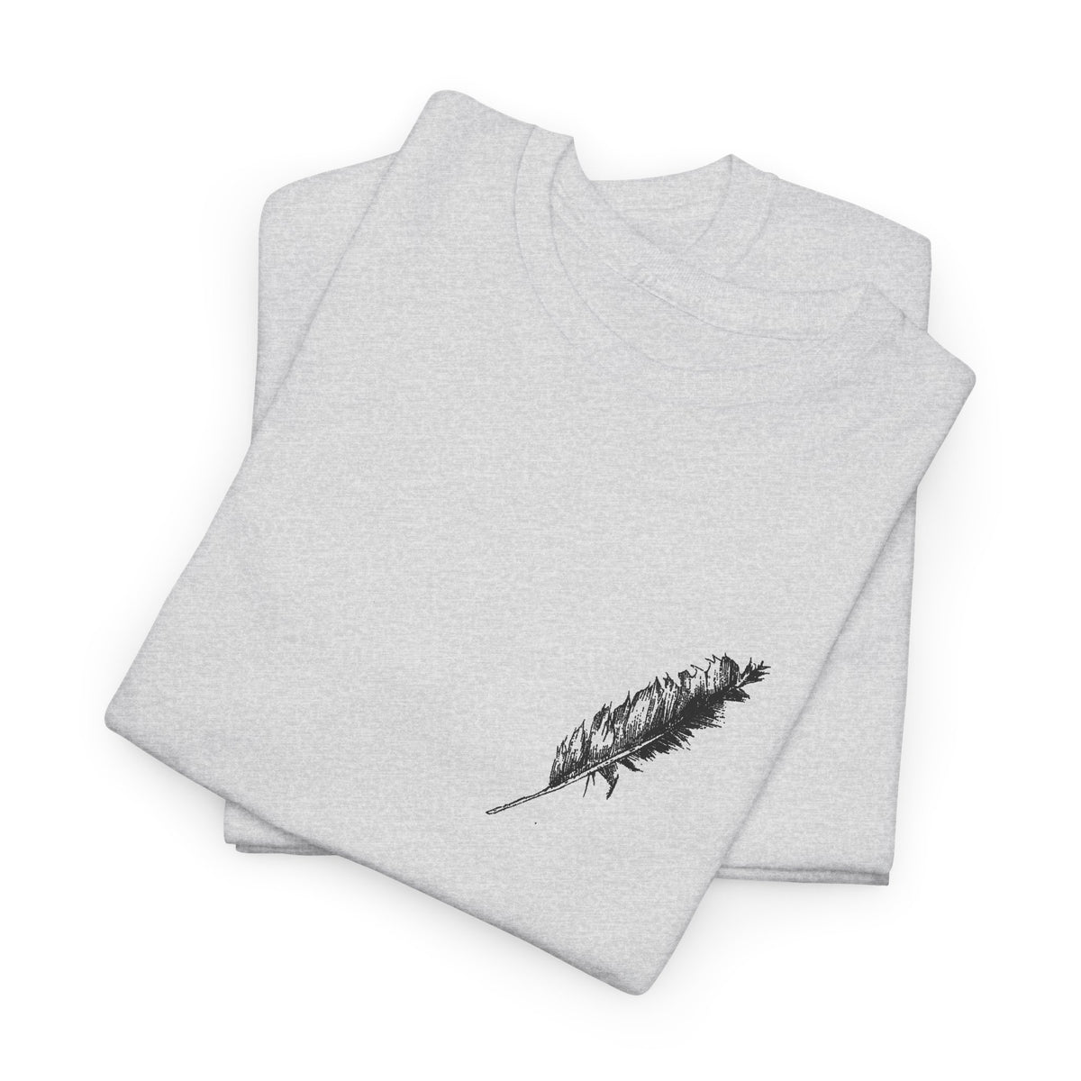 Inspirational Quote T‑Shirt — “Seek and Find the River” Feather Graphic