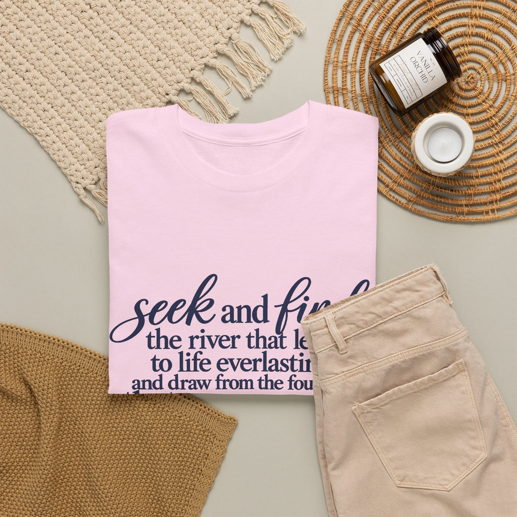 Seek and Find Inspirational Quote T-Shirt — Religious Scripture Tee